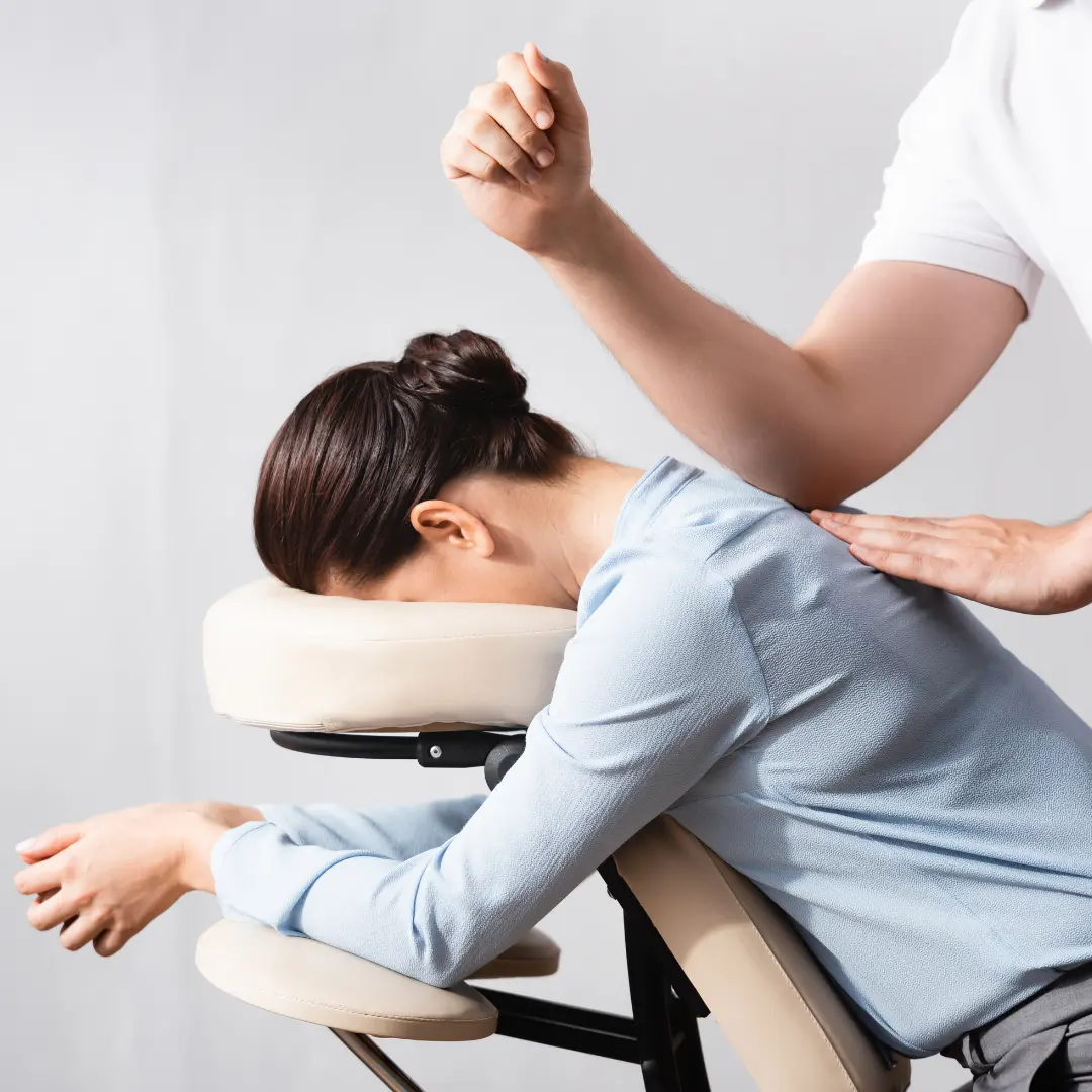 Corporate wellness massage session